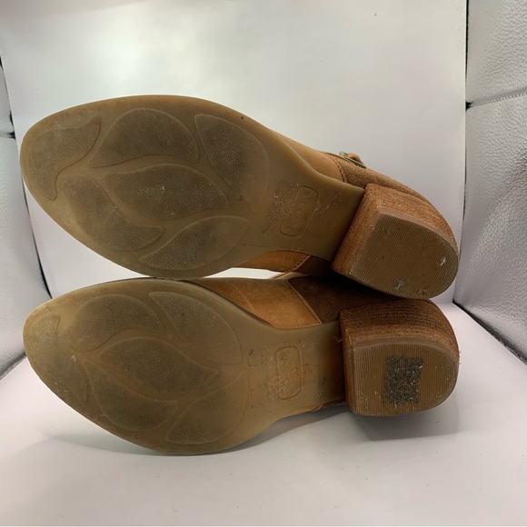 Kork-Ease Korks Rohit Buckle Strap Ankle Boots SZ 8M Brown Leather Cowgirl - Picture 5 of 9